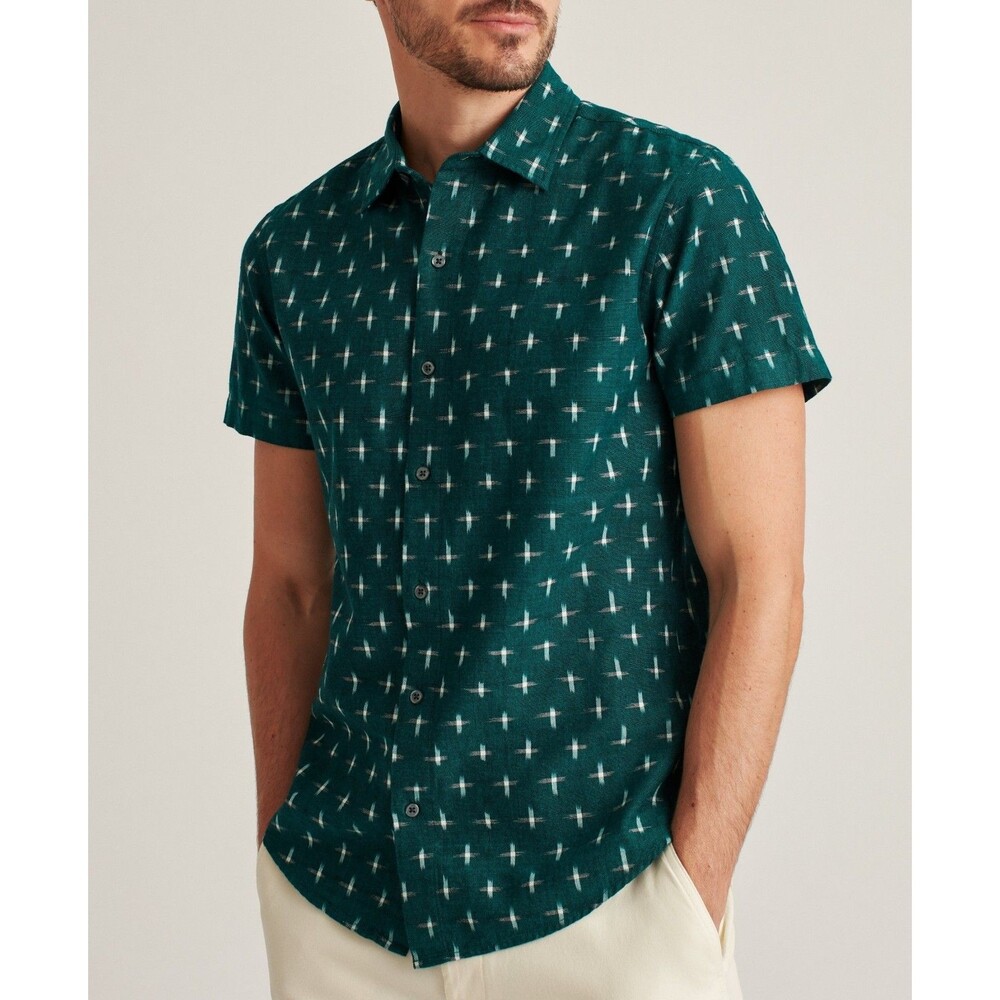 Bonobos Riviera Short Sleeves Men's Shirt Printed Buttondown Slim Fit S 288077